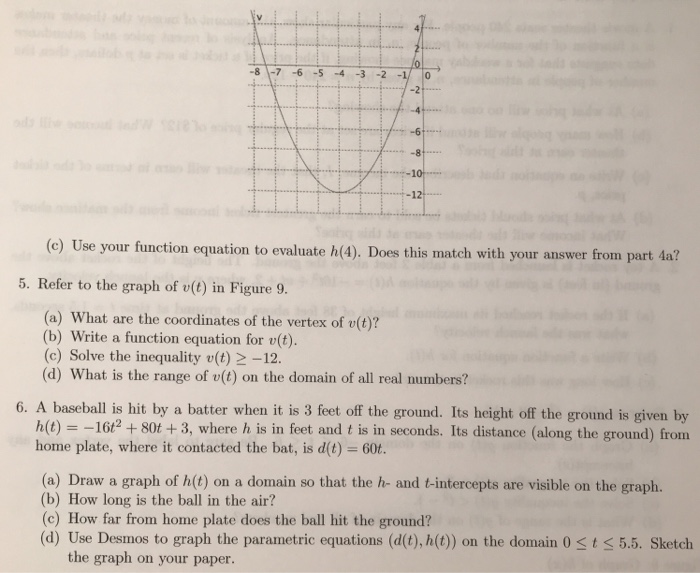 Solved -2 -4 -6t -8 -12 (c) Use your function equation to | Chegg.com