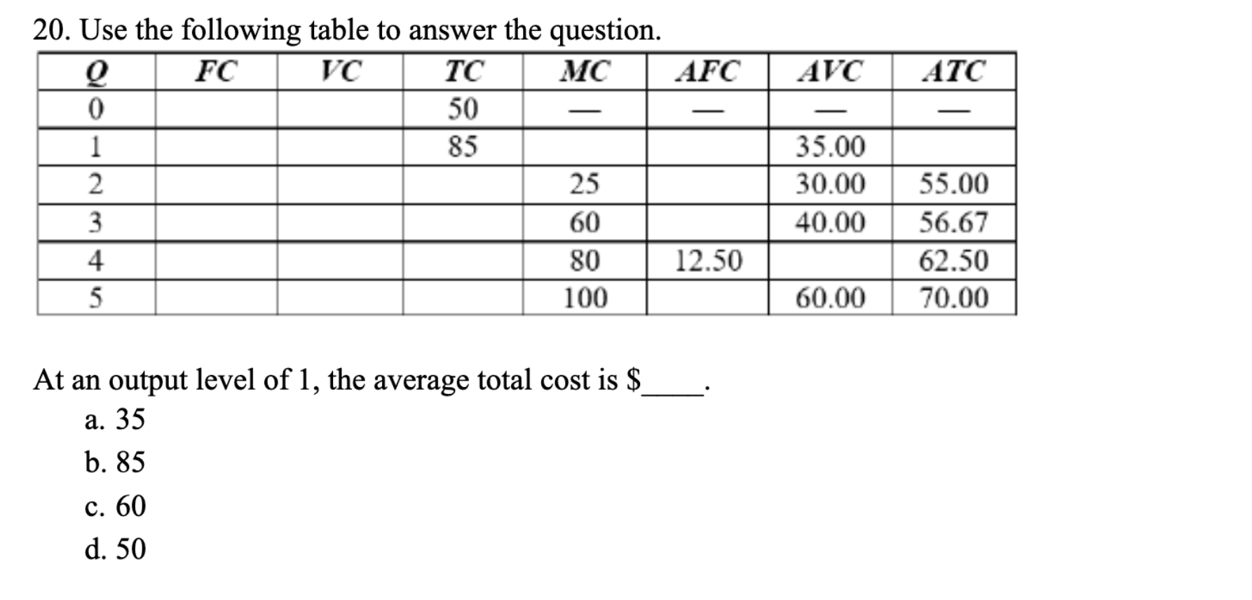 solved-20-use-the-following-table-to-answer-the-question-chegg