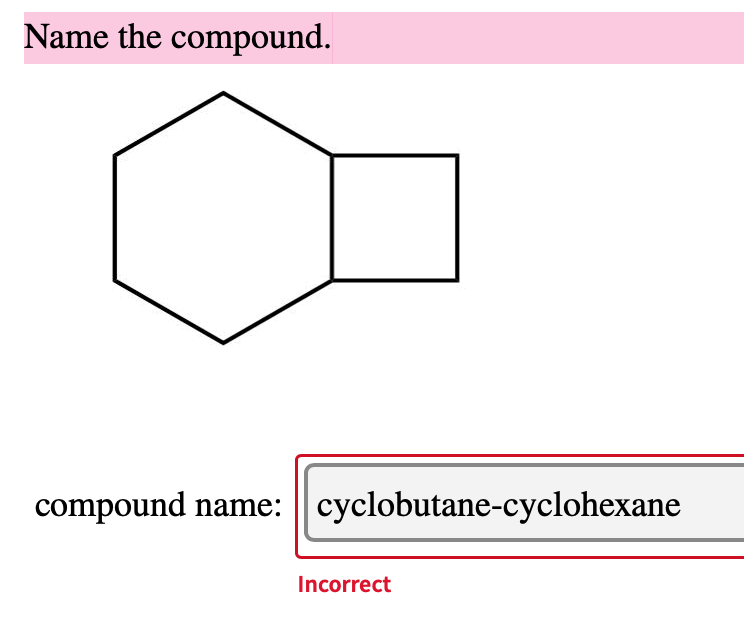 Solved Name the compound. compound name: | Chegg.com