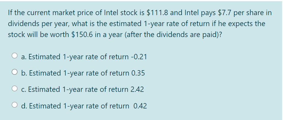 Price intel stock INTC Intel