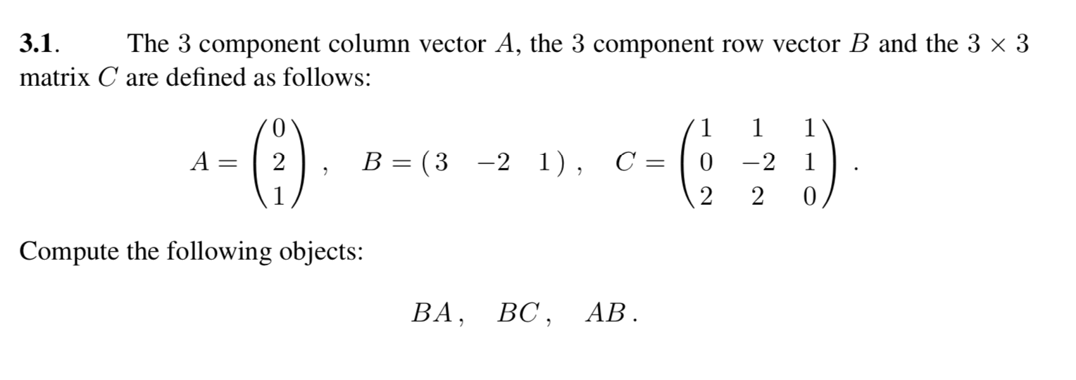 Column Vector