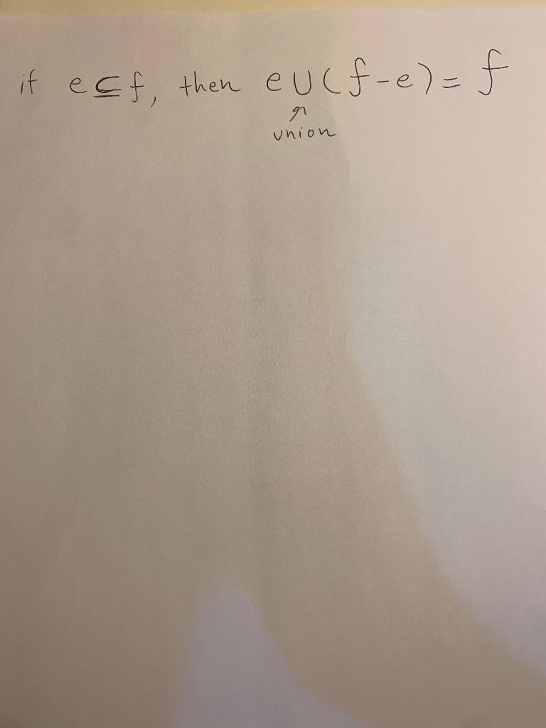 Solved use ELEMENT METHOD to prove. e and f are non | Chegg.com