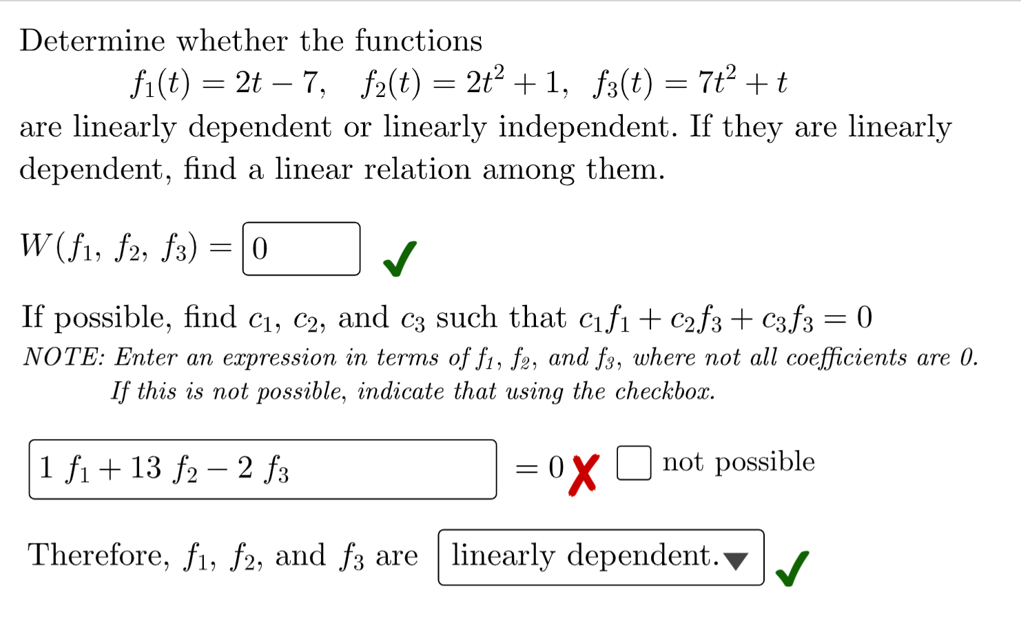 Solved Determine Whether The Functions Chegg