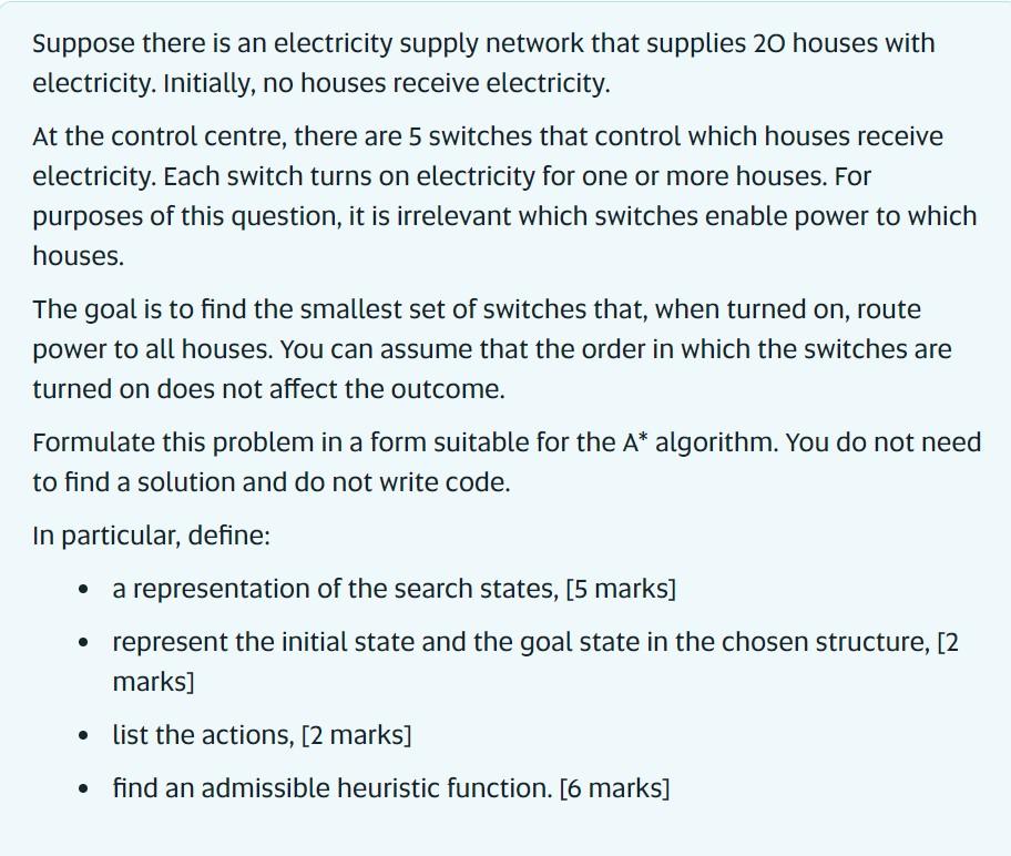 Solved Suppose there is an electricity supply network that
