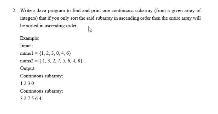 Solved 2. Write a Java program to find and print one | Chegg.com
