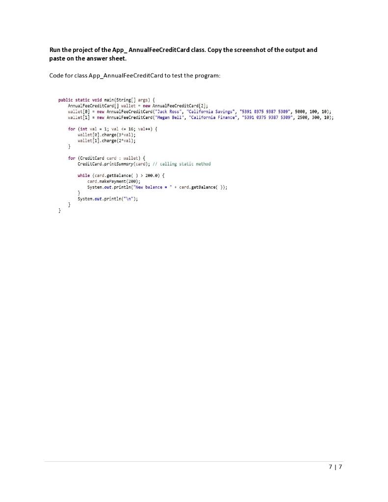 Solved Please code in java 1. Use the following UML diagram | Chegg.com