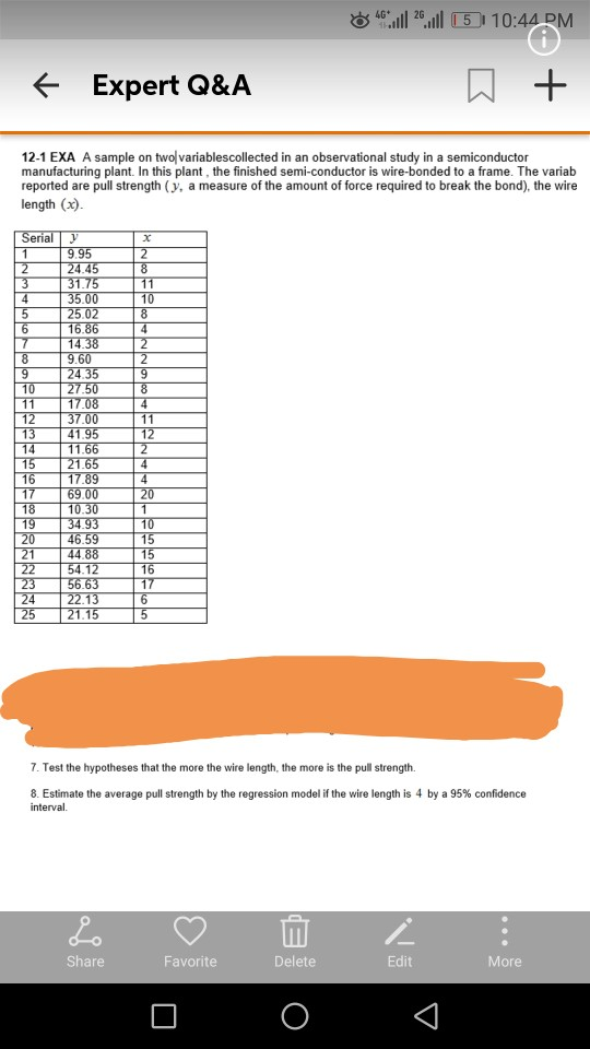 Solved 2015 10:44 PM + Expert Q&A D + 12-1 EXA A Sample On | Chegg.com