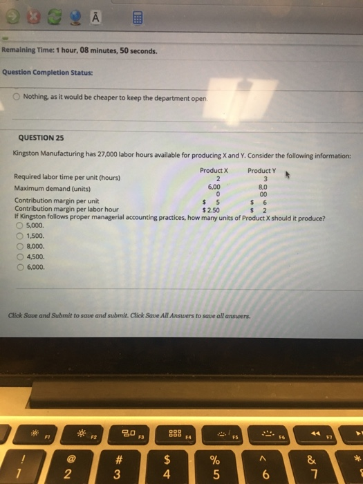 Solved Remaining Time: 1 hour, 08 minutes, 50 seconds | Chegg.com