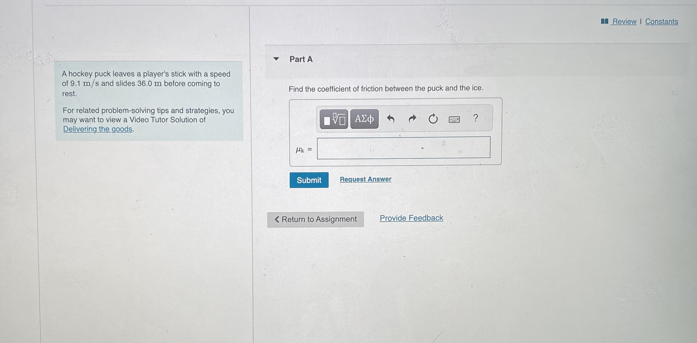 Solved A hockey puck leaves a player's stick with a speed of