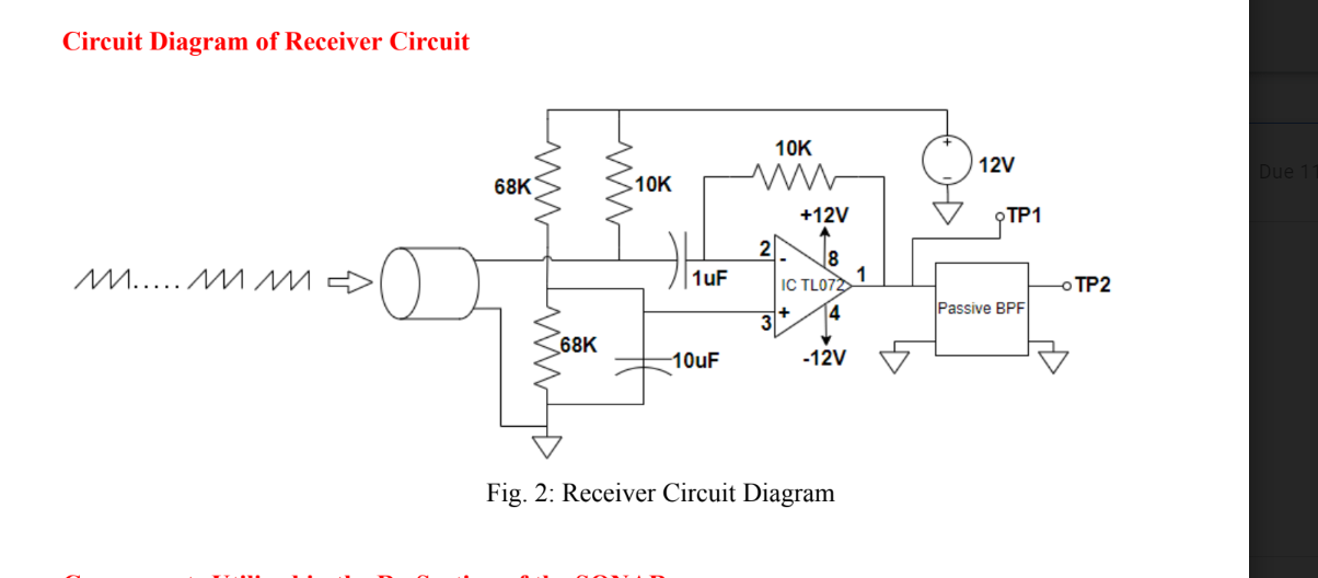 Solved Circuit Diagram of Receiver Circuit Fig. 2: Receiver | Chegg.com