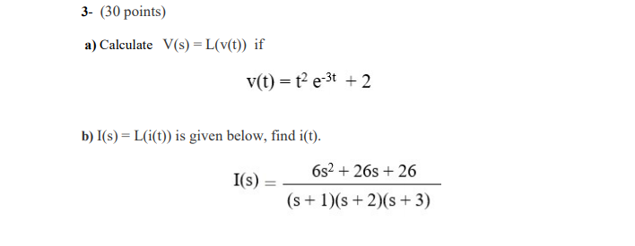 Solved A Calculate V S L V T If B I S L I T I Chegg Com