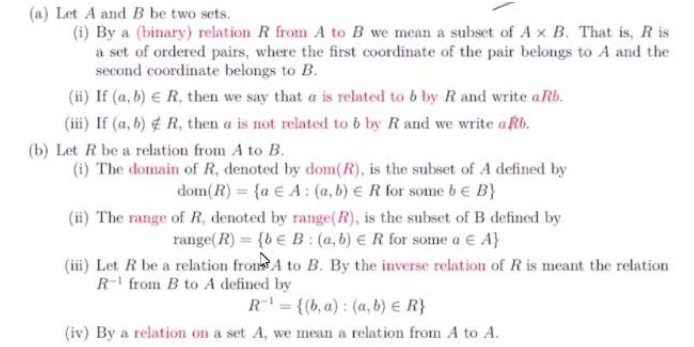 (a) Let A And B Be Two Sets. (i) By A (binary) | Chegg.com