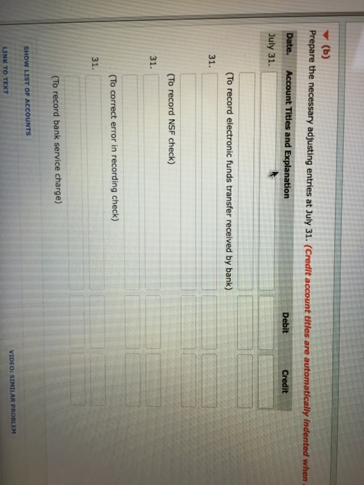 Solved (b) Prepare the necessary adjusting entries at | Chegg.com