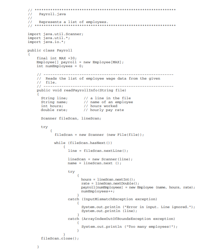 Solved A List of Employees The files Employee.java and | Chegg.com