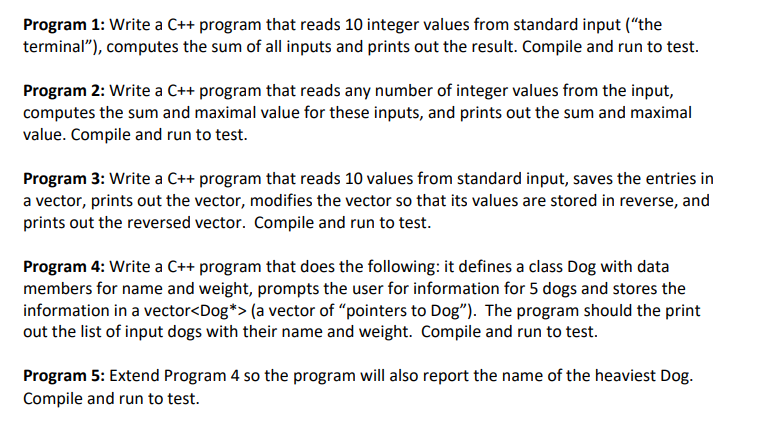 Solved Program 1: Write a C++ program that reads 10 integer | Chegg.com