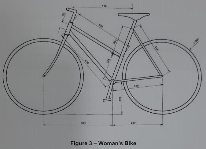 Bike discount width dimensions