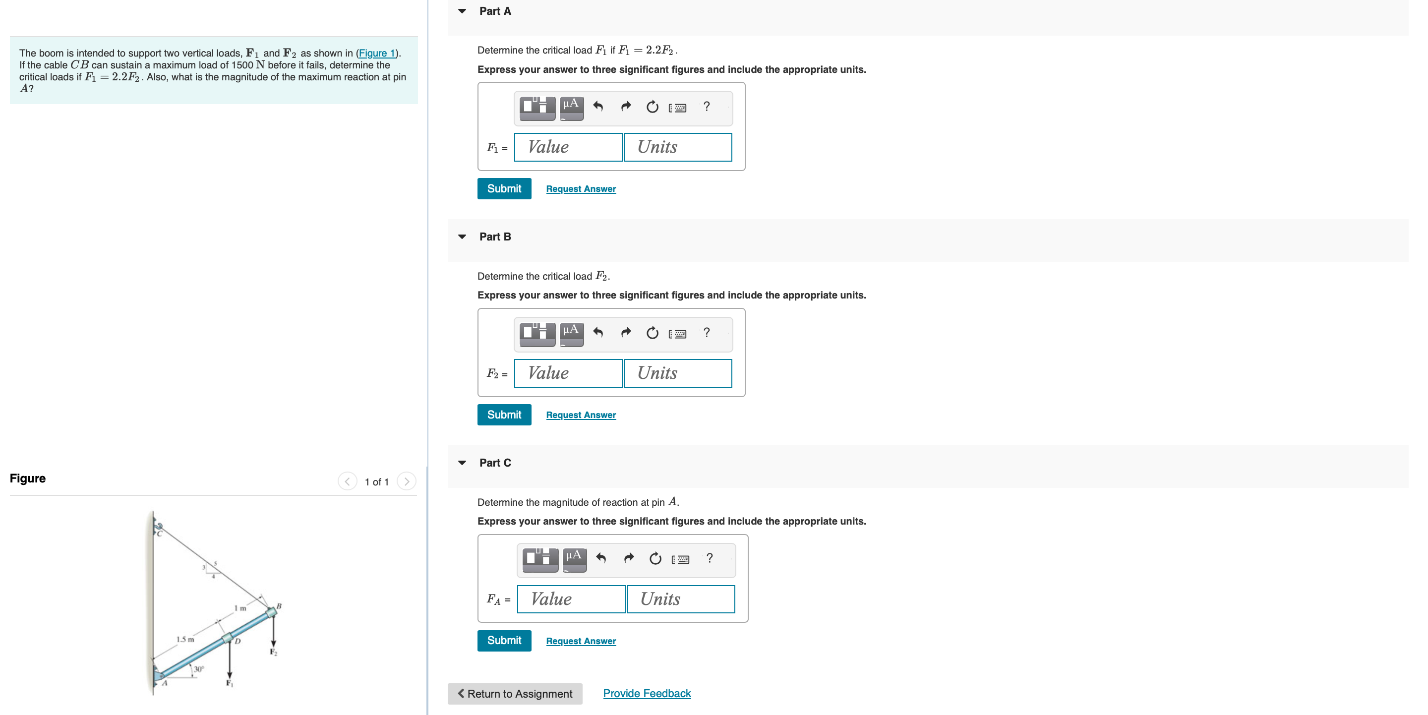 solved-the-boom-is-intended-to-support-two-vertical-loads-chegg