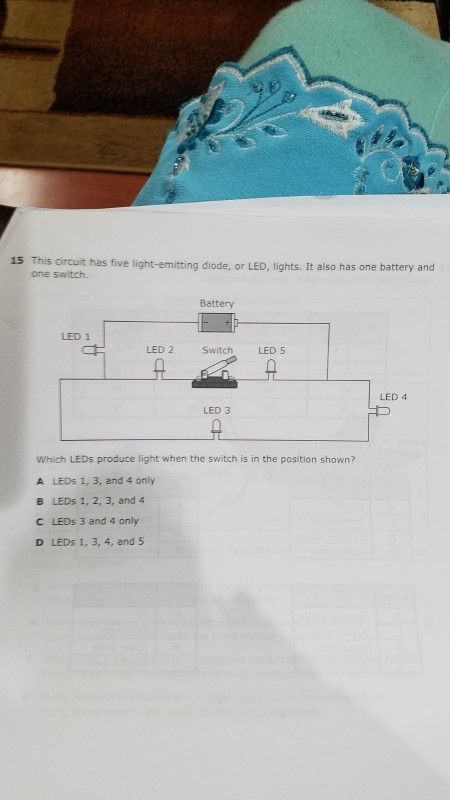 Solved 15 This Circuit Has Five Light-emitting Diode, Or | Chegg.com