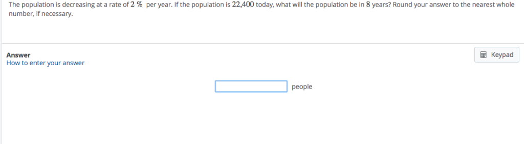 Solved The population is decreasing at a rate of 2 % per | Chegg.com