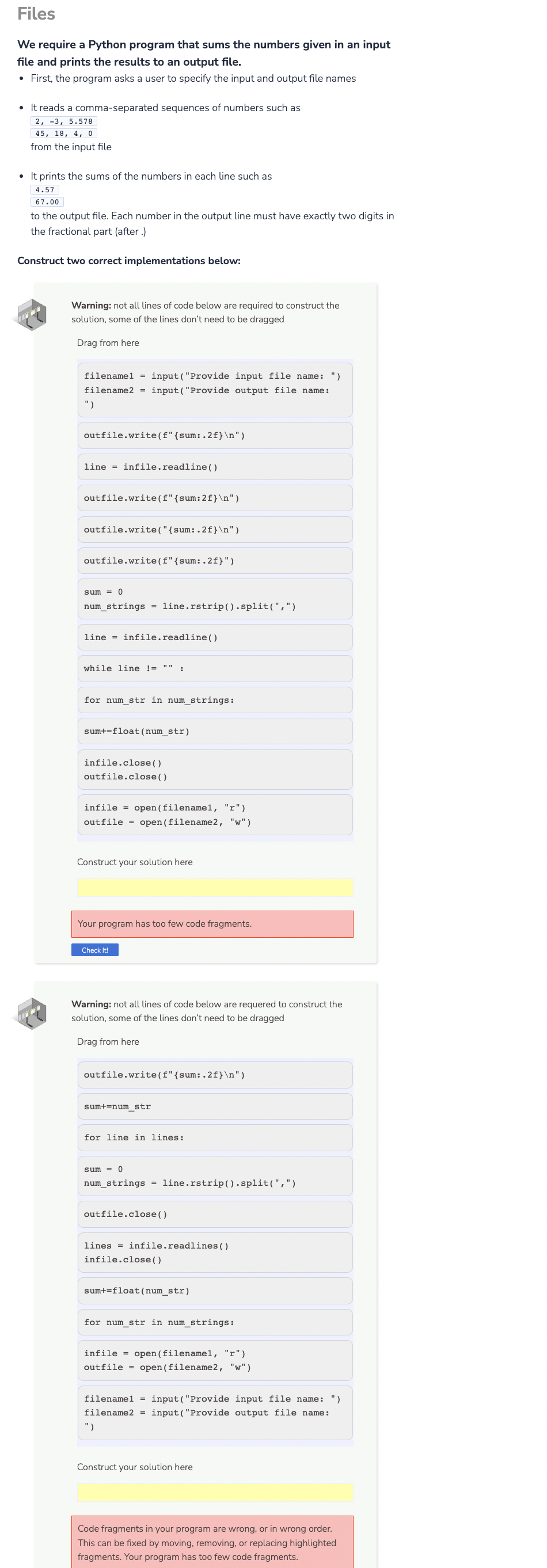 Solved We require a Python program that sums the numbers | Chegg.com image.