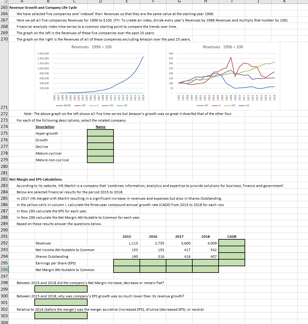 Solved Row 299 choices: Increase, decrease & flat Row 301 | Chegg.com