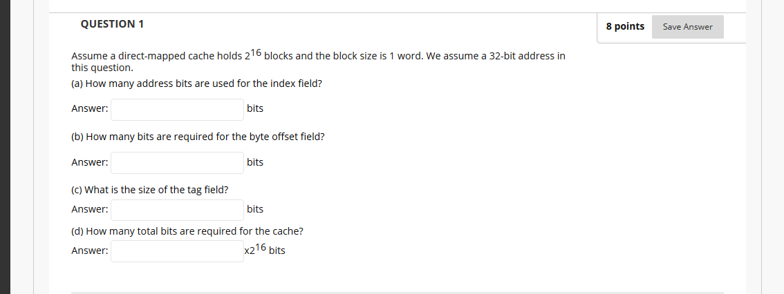 Solved QUESTION 1 8 points Save Answer Assume a | Chegg.com