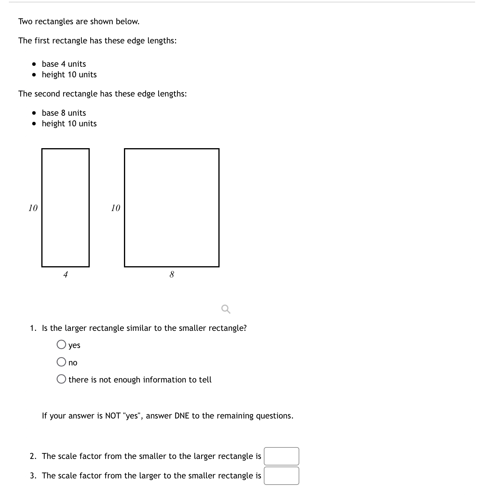 Solved Two rectangles are shown below. The first rectangle | Chegg.com