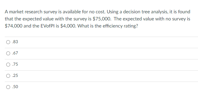 a market research survey is available for no cost