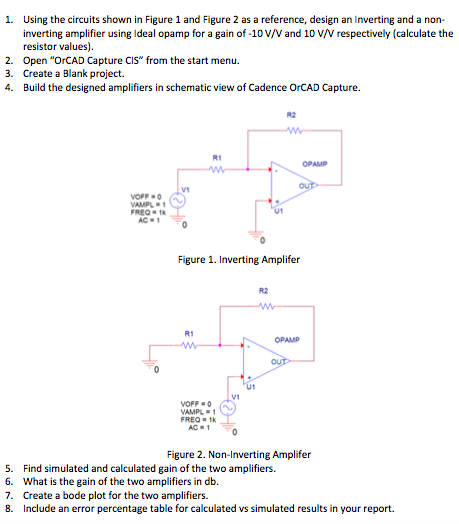 Solved 1. Using the circuits shown in Figure 1 and Figure 2 | Chegg.com