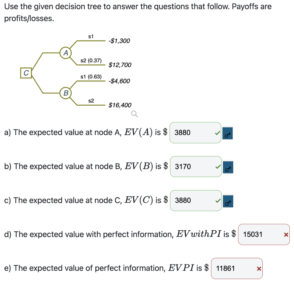 Solved Use the given decision tree to answer the questions | Chegg.com