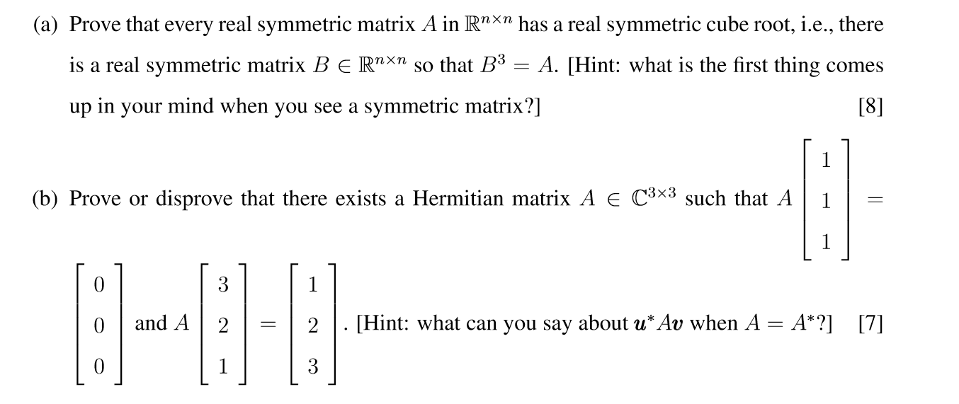 definition of real symmetric matrix