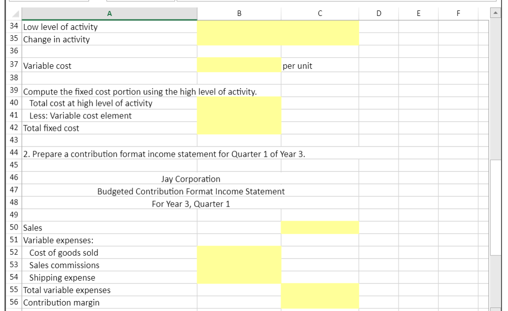 Solved 1. Analyze a mixed cost using a scattergraph plot and