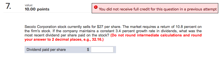 Solved Secolo Corporation stock currently sells for $27 per 