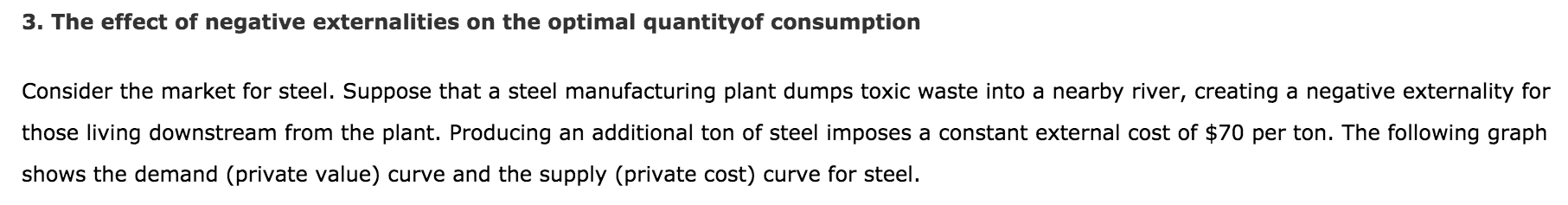 Solved 3. The effect of negative externalities on the | Chegg.com