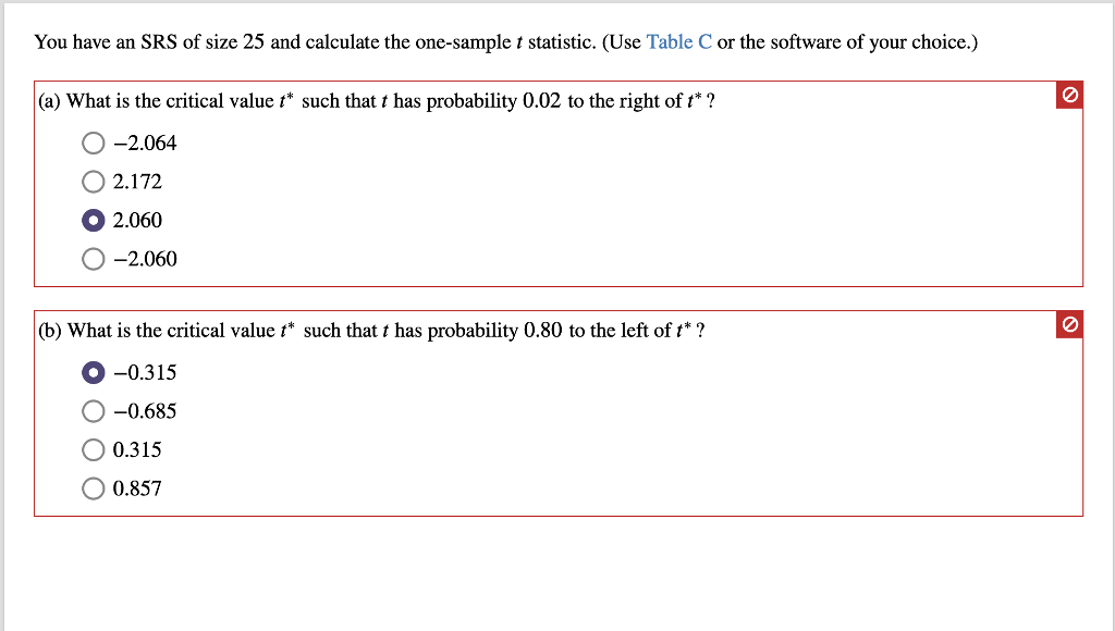 Solved You have an SRS of size 25 and calculate the | Chegg.com