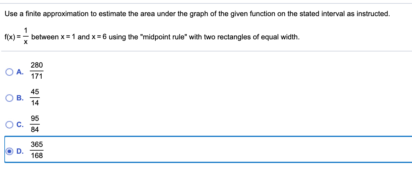 Solved Use a finite approximation to estimate the area under | Chegg.com