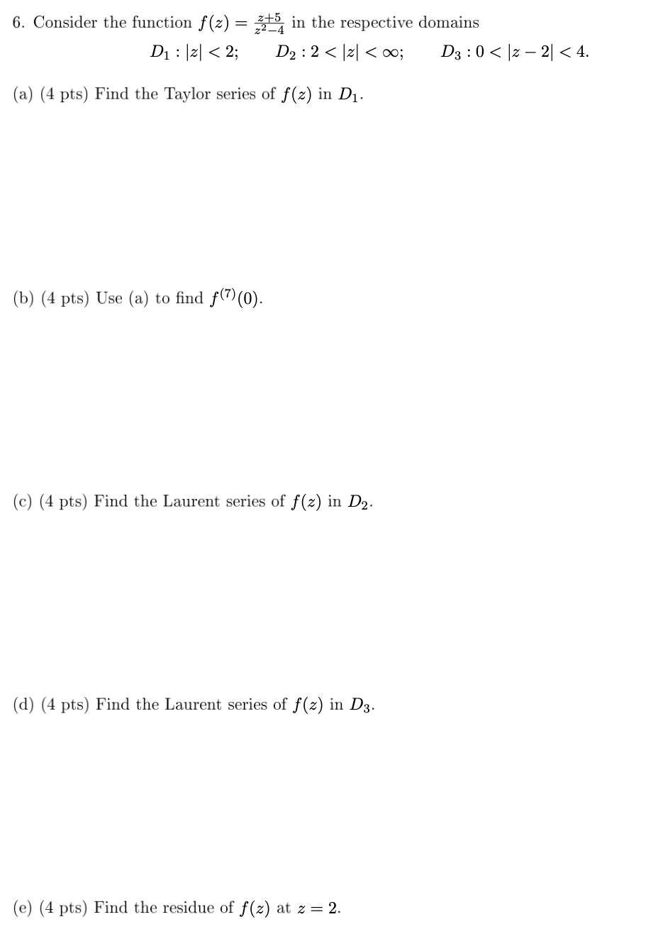 Solved 6 Consider The Function F X Zit In The