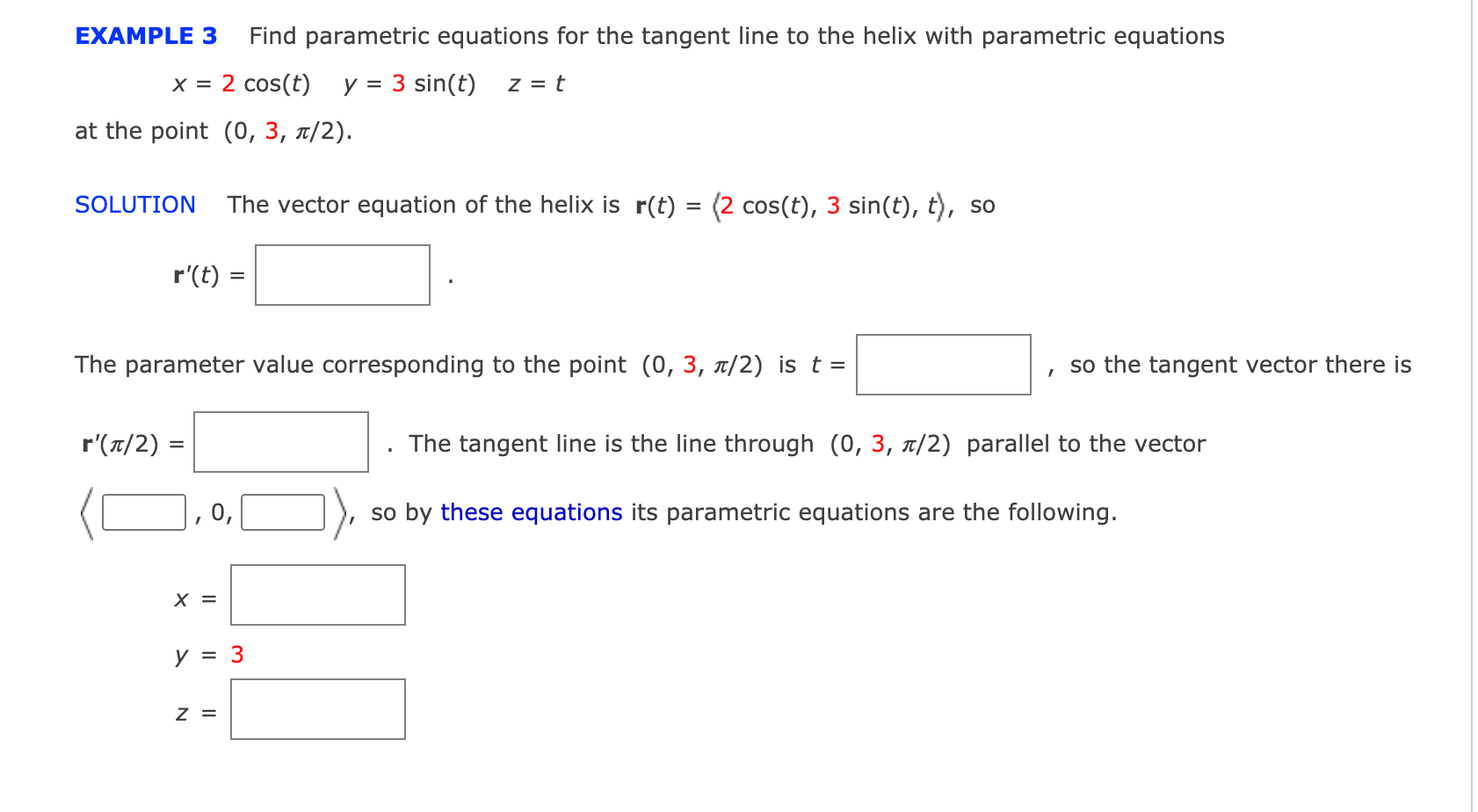 Solved Find a vector equation and parametric equations for | Chegg.com