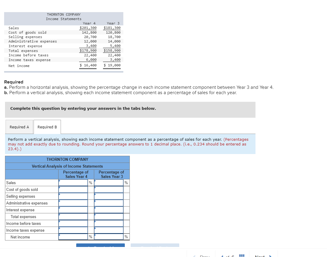 Solved Required a. Perform a horizontal analysis, showing | Chegg.com