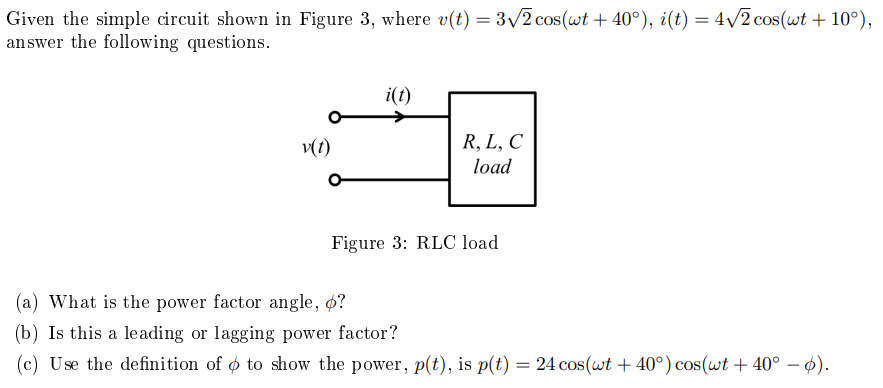 Solved Given The Simple Circuit Shown In Figure 3, Where | Chegg.com