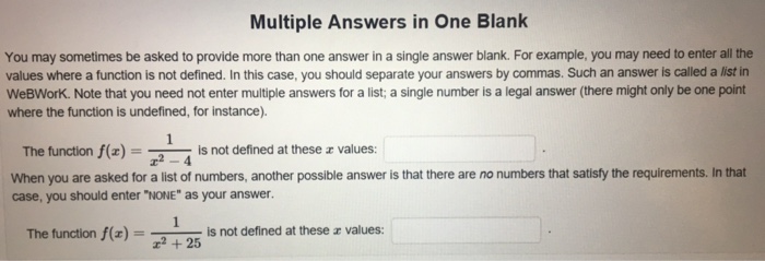 Solved Multiple Answers in One Blank You may sometimes be | Chegg.com
