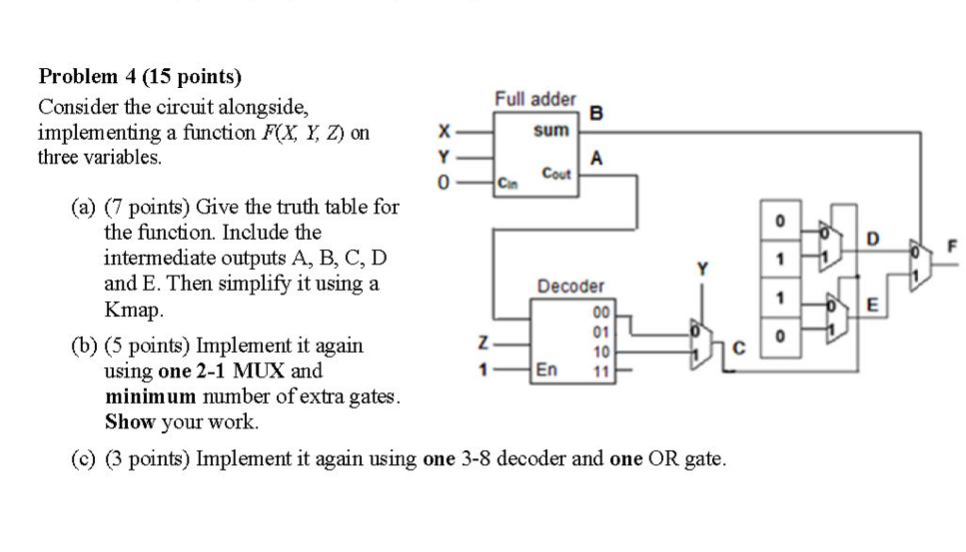 Solved 0 D Problem 4 (15 points) Consider the circuit | Chegg.com