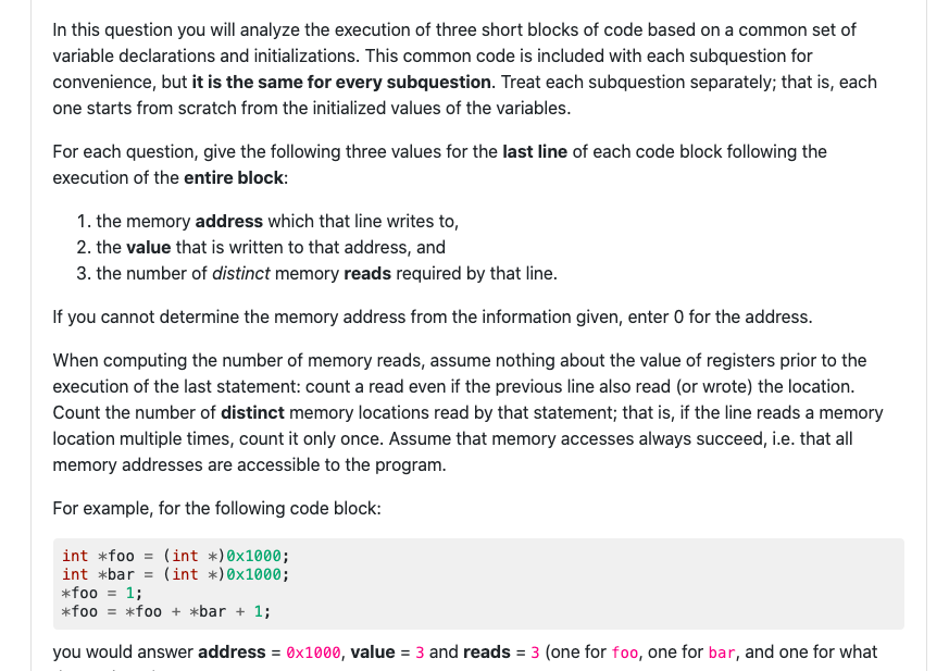 Solved In this question you will analyze the execution of | Chegg.com