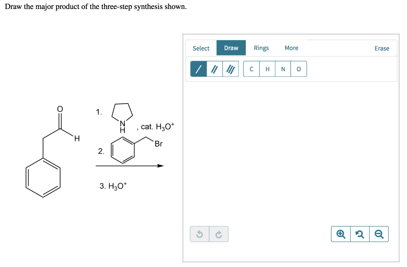 Solved Draw the major product of the threestep synthesis