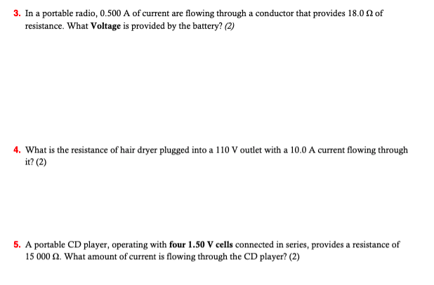 Solved 1. What is the difference between current, voltage, | Chegg.com