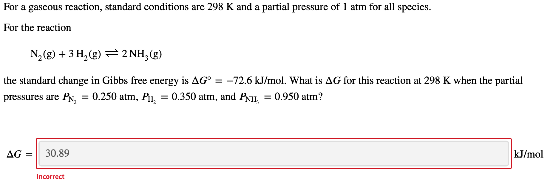 solved-for-a-gaseous-reaction-standard-conditions-are-298-k-chegg