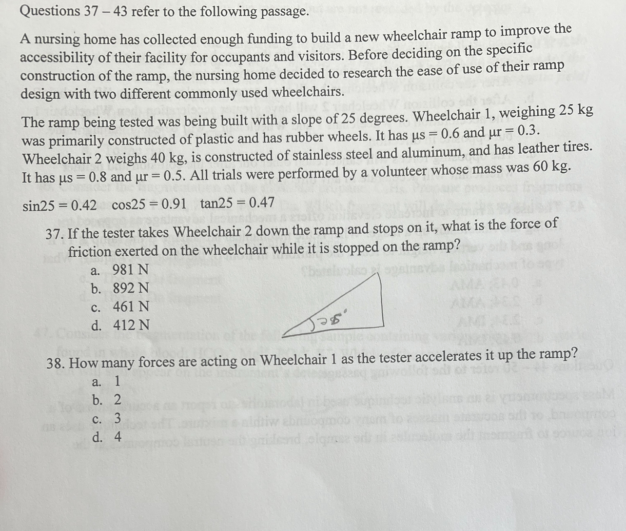 Solved Questions 37 - 43 ﻿refer to ﻿the following passage.A | Chegg.com