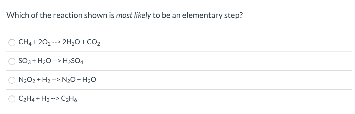 Solved Which of the reaction shown is most likely to be an Chegg