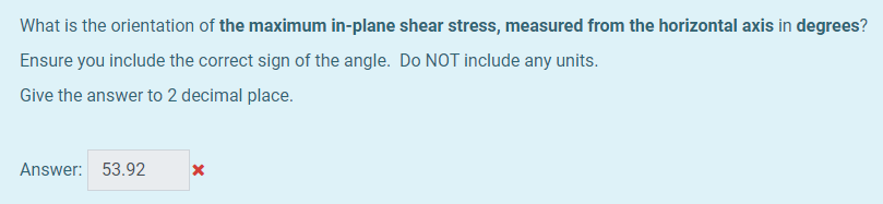 Solved The State Of Stress Is Shown On An Element. Use | Chegg.com