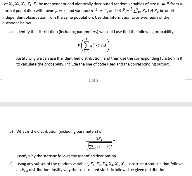 Solved Let X1, X2, X3, X4, Xs be independent and identically 